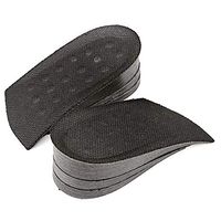 Height Increase Insole Heel Cushion Inserts Adjustable Heel Lift Cushion 3 Layer 0.7 in to 1.5 in Gel Heel Pads for Shock Absorbing Support (Pink)