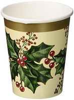 Creative Converting 52568 25 Count Winter Holly Paper Cups, 9-Ounce