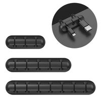 Cable Clips, Desktop Cable Management, Self-Adhesive Cable Organizer, by SAYALAND [3 Pack] (Black)