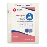 Dynarex View Guard Transparent - Semi-Permeable Clear Wound Dressings - Sterile - Small 2 3/8"x2 3/4" - 100 Count