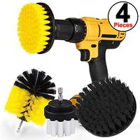 SIQUK 4 Pieces Scrub Brush Drill Attachment Kit - Ultimate All Stiffness Power Scrubber Cleaning Brush for Bathroom Surface Cleaning, Kitchen Cleaning, Loose Paint Stripping, Rust and Graffiti Remover