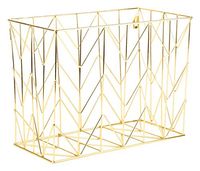 U Brands Hanging File Desk Organizer, Wire Metal, Gold