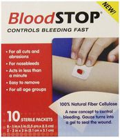LifeScience PLUS, Inc. Bloodstop Hemostatic Gauze Controls Bleeding Fast;10 Count (4 Pack (10 Count))