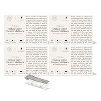 Cora Organic Cotton Tampons with BPA-Free Plastic Compact Applicator; Chlorine & Toxin Free - Variety Pack - Light/Regular (144 Count)