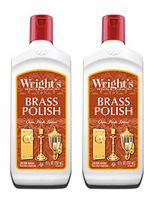 Wright's Brass and Copper Polish and Cleaner - 8 Ounce (2 Pack) - Gently Cleans and Removes Tarnish Without Scratching