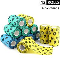 AUPCON Cohesive Bandages Self Adhesive Bandage Vet Wrap Bulk Self Adherent Wrap Non-Woven for Pets Animals & Ankle Sprains & Swelling Supply, FDA Approved 4 Inches x 5 Yards