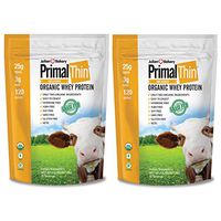 Julian Bakery Primal Thin Protein Powder | USDA Organic | Unflavored | Certified Grass Fed Rumiano's Whey | 25g Protein | 4 LBS | 60 Servings | 2 Pack