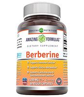 Amazing Formulas Berberine 1200 mg per Serving,Veggie Capsules (Non-GMO,Gluten Free) - Supports Immune Function, Glucose Metabolism and Cardiovascular & Gastrointestinal Function (60 Count)