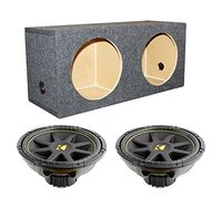 2) KICKER C15 15" 1200W Dual 4-Ohm Car Audio Subwoofers + Dual Sealed Sub Box
