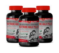 libido Testosterone Enhancer for Men - Extreme Male Pills - tribulus terrestris for Men Fertility - 3 Bottles 180 Tablets
