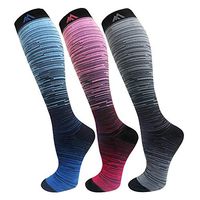 Compression Socks for Women and Men(1/3 Pairs)-Best for Running,Nursing,Circulation,Recovery & Travel (Multicoloured9-3 Pairs, Small/Medium)