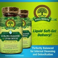 Well Roots Colon Cleanse and Liver Detox, 2 Bottles, Total of 120 Liquid Softgels