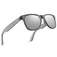 Polarized Sunglasses for Men Retro - FEIDU Polarized Retro Sunglasses for Men FD2149 (Transparent-silver)