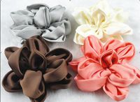 4pcs Big Satin Chiffon Multijaw Spend DIY Craft Wedding Appliques (Pick Color) (Mix)