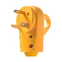 Snowy Fox RV 30 Amp Male Replacement Plug - Heavy Duty 30 Amp RV Plug Receptacle with Ergonomic Grip Handle,Designed to Accommodate Wire