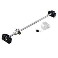 CNCCANEN Ballscrew Anti-Backlash SFU1605-600mm RM1605 Set with BK12/BF12 and DSG16H Nut Housing for CNC Machine DIY