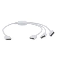 LED RGBW Color Strip 5Pin Female Connector 1 to 3 Splitter Cable White
