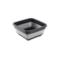 HJAZ Folding Silicone Washbasin, Telescopic Bucket, Portable Travel Outdoor Car Wash Folding Bucket, Household Laundry Tub, Welcome to buy (Color : Gray White, Size : A)