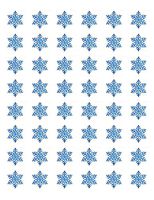 tkcutecandies123 48 Blue Snowflake Envelope Seals Labels Stickers 1.2" Round