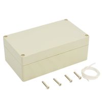 LeMotech Waterproof Dustproof IP65 ABS Plastic Junction Box Universal Electric Project Enclosure Pale Gray 6.2 x 3.54 x 2.3 inch (158 x 90 x 60 mm)