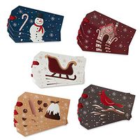Holiday Gift Tag Set in Assorted Seasonal Styles - 20 Quality Gift Labels in Each Pack with 5 Individual Designs and Styles (Christmas Cheer)