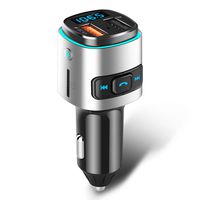 ELEGIANT Bluetooth FM Transmitter, Car Radio Bluetooth Adapter Handsfree Car Charger with Quick Charge 3.0 Dual USB Port Supports USB Flash Drive for iOS and Android Devices