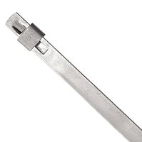 BAND-IT AU2099 Ultra-Lok 201 Stainless Steel Cable Ties, 1/4" Width, 29" Length, 8.0" Maximum Diameter, 100 per Bag