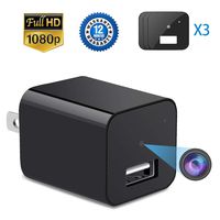 Hidden Camera - 2 in 1 Wireless Home USB Security Spy Camera with Charger - 1080P HD Hidden Camera - Wide Angle Nanny Spy Camera - Loop Recording Security Hidden Camera - Motion Detector(Black)