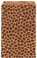 200 pcs Leopard Print Paper Gift Bags Shopping Sales Tote Bags 6" x 9"