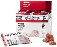 SKRATCH LABS Sport Energy Chews, Raspberry (10 pack) - Natural, Developed for Athletes and Sports Performance, Gluten Free, Dairy Free, Vegan