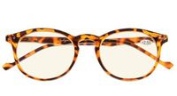 Ladies Computer Glasses Round Oval Blue Light Filter Reading Eyeglasses Women(DEMI) +0.75