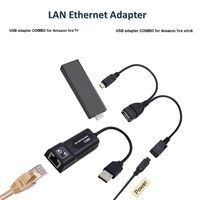  Orcbee  _LAN Ethernet Adapter for Amazon FIRE TV 3 or Stick GEN 2 or 2 Stop The Buffering Black