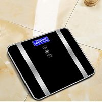 Pollyhb Accurate Body Bathroom Fat Scale Display Seven Ttems of Data 180KG/400 Pounds, Digital Body Weight Bathroom Scale Tempered Glass LED Mode,Body Fat Scale,Digital Weight Scale (Black)