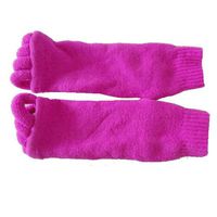 1 pair Health Massage Toe Japanese Five Separator Toes Socks For Bunion Care (Rose Red)