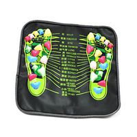 ROSENICE Reflexology Massage Mat Foot Stone Foot Leg Pain Reliever Walk Massager Mat Health Care Acupressure Mat Pad Massager (Black)