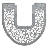 Boardwalk CMGW Commode Mat 2.0, Rubber, 22 7/8 X 22, Gray/White, 6/Carton