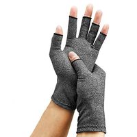 CFR Compression Arthritis Gloves Hand Gloves for Carpal Tunnel Rheumatoid Osteoarthritis Joint Pain Relief - Open Finger Non-Slip (Large, Two Pair)