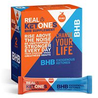 Exogenous Ketones Supplement - Proprietary 100% D-BHB (Beta-Hydroxybuterate) Quad BHB Salt Formula in Convenient Stick Packs from Real Ketones, Orange Blast 15 Servings