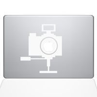 The Decal Guru 1656-MAC-15P-W Point and Shoot Camera Decal Vinyl Sticker, White, 15" MacBook Pro (2015 & Older)
