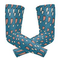 ZZKKO Love Heart Cooling Arm Sleeves Cover Uv Sun Protection for Men Women Running Golf Cycling Arm Warmer Sleeves 1 Pair