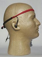 Multi Sport Waterproof Ear Buds Headband for use with iPod Shuffle, mini Blue Tooth Receiver ( Electronic Devices Sold Separately)