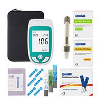 ZZYYZZ 3 in 1 Multi-Function Blood Sugar Uric Acid Cholesterol Monitor, with 50 Blood Sugar +25 Uric Acid +10 Cholesterol Test Strip Analyzer for Home Test