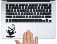 White Rabbit Alice in Wonderland Printed Trackpad Clear Vinyl Decal Sticker Compatible with Apple MacBook Pro Air 11" 12" 13" 15" All Years Laptop Trackpad Keyboard (11 " Macbook Air)