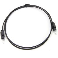 Digital Optical Fiber Toslink Audio Cable Male To Male 3.3 Feet - OD 2.2mm Black