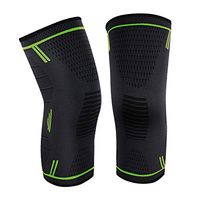 BounciCircle Knee Brace Knee Sleeves for Men/Women 1 Pair Green, X-Large