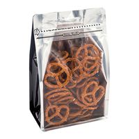 Heat Seal Snack Bags, Food Bags, Candy Bags with Double Seal - Resealable Bag - Black - Food Saver - 7.9" x 4.9" - 100ct Box - Bag Tek - Restaurantware