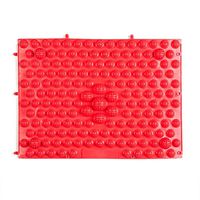 1Piece Acupressure Foot Mats, Foot Massage Pad Foot Reflexology Walking Massage Mat for Pain Relief, Simulate Blood Circulation 29 x 39 cm (Red)