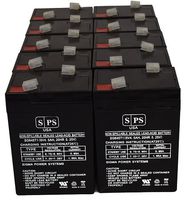 SPS Brand 6V 4.5Ah Replacement Battery for S782076 OMNIBOT 2000 5402 (10 Pack)