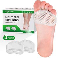 Metatarsal Pads Ball of Foot Cushions, 3 Pairs Soft Gel Ball of Foot Pads for Women's Shoes Morton Neuroma Pads Forefoot Pad Comfy Silicone Foot Pads for Ball of feet