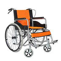 YL Lightweight Wheelchair - Foldable Self Propel Wheelchair with Removable Footrests and Puncture Proof Tyres, Weighs only 14kg, Load 90kg